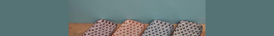 Materiali prima di tutto 4 piccoli Flabella piatti in ceramica