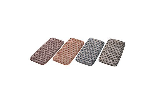 4 piccoli Flabella piatti in ceramica