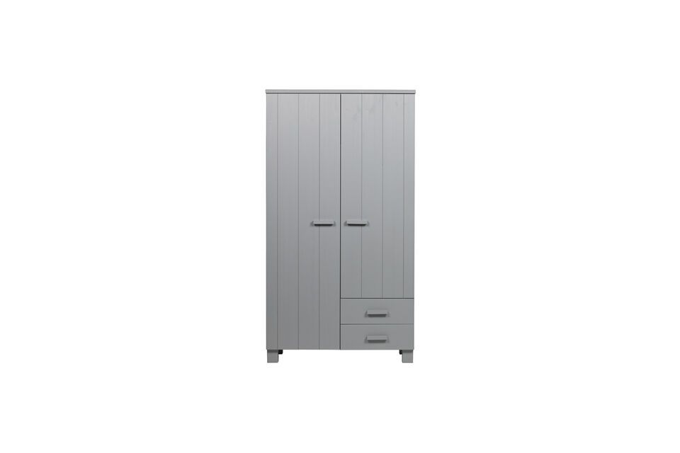 Armadio in legno grigio con cassetti Dennis Woood