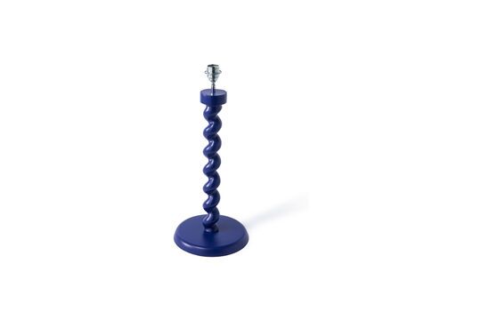 Base da lampada Twister in alluminio blu scuro Foto ritagliata
