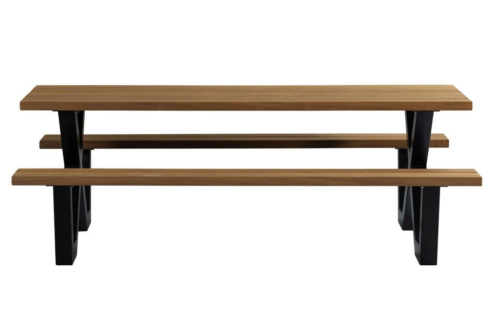 Create il vostro tavolo da picnic contemporaneo con un design pulito e moderno in acciaio verniciato