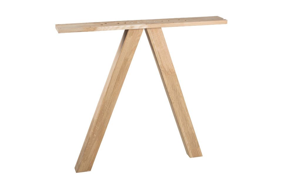 Questa base per tavolo in rovere grezzo della serie Tablo permette di creare il tavolo da pranzo