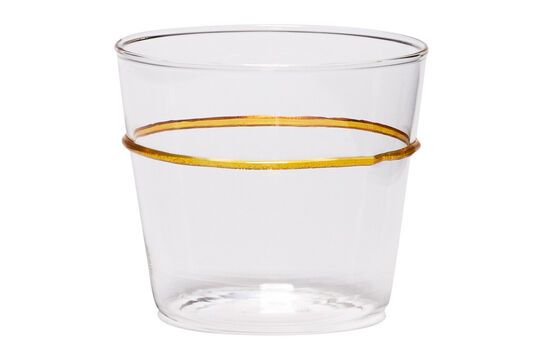 Bicchiere da acqua in vetro giallo Orbit