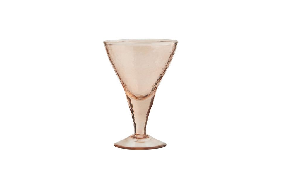 Bicchiere da cocktail in vetro martellato arancione Marto Madam Stoltz