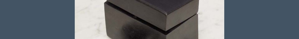 Materiali prima di tutto Bouhey Scatola domino in legno con dettagli in ottone