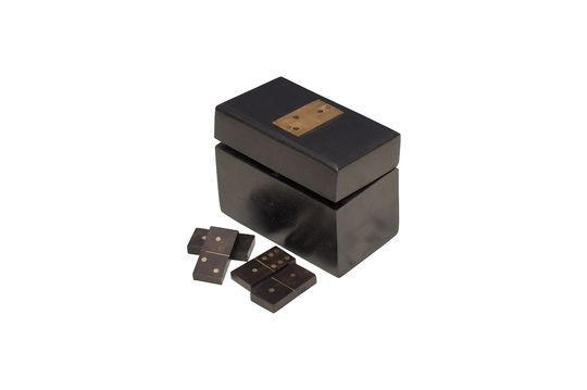 Bouhey Scatola domino in legno con dettagli in ottone