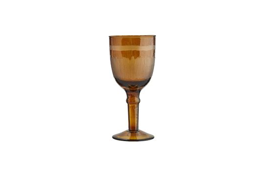 Calice da vino in vetro martellato arancione Marto Foto ritagliata