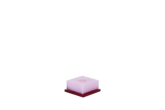 Candeliere in cristallo rosso polvere