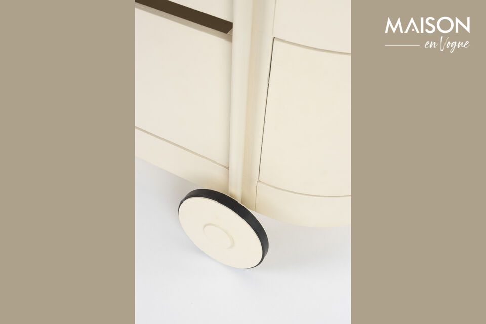 Carrello di servizio in acciaio beige Trolley - 8