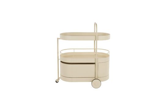 Carrello di servizio in acciaio beige Trolley Foto ritagliata
