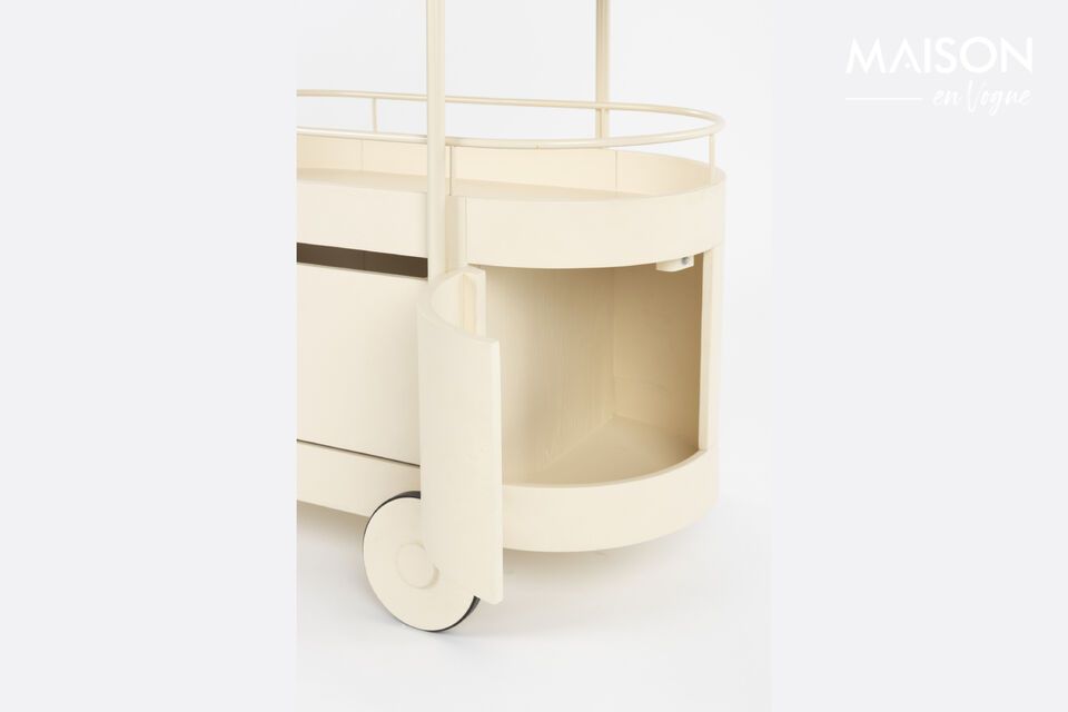 Carrello di servizio in acciaio beige Trolley - 10