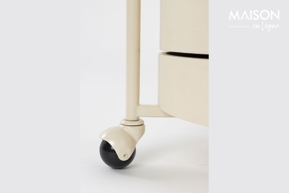 Carrello di servizio in acciaio beige Trolley - 11