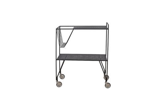 Carrello grande in acciaio su rotelle, nero Use
