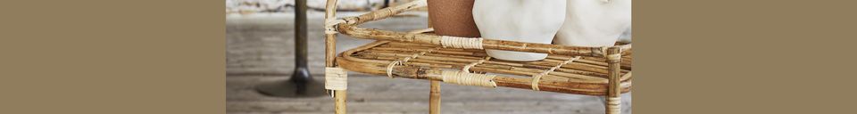 Materiali prima di tutto Carrello su ruote in bambù marrone Delica