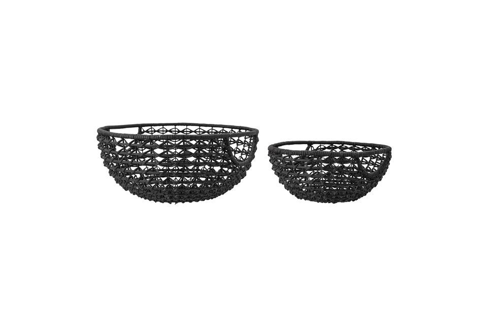 Cestini in rattan nero Joane Bloomingville