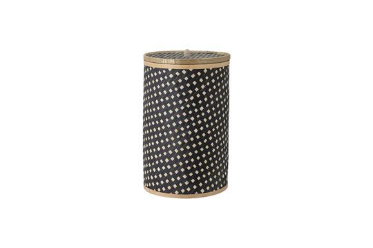 Cestino con coperchio nero Jud