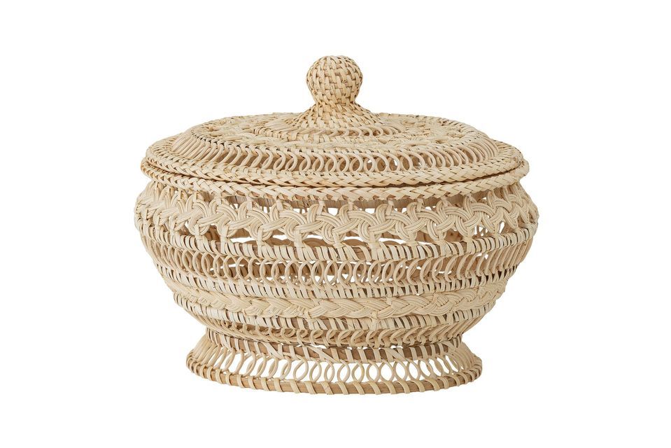 Cestino in rattan con coperchio Nile Bloomingville - 22cm