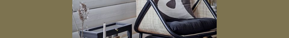 Materiali prima di tutto Chaise Longue Loue in vimini nero