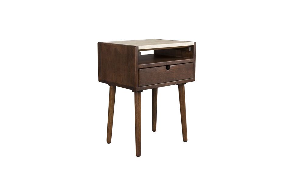 Comodino in legno beige Arda DutchBone