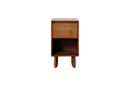 Comodino Leeds in legno scuro