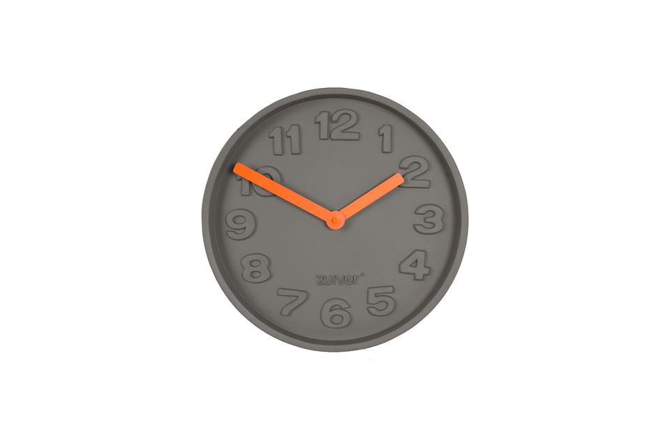Concrete Time Orologio arancione Zuiver