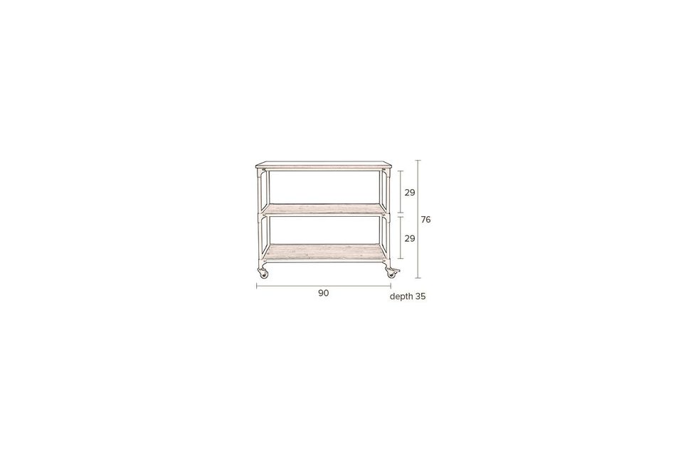 Uno scaffale mobile dallo stile raffinato