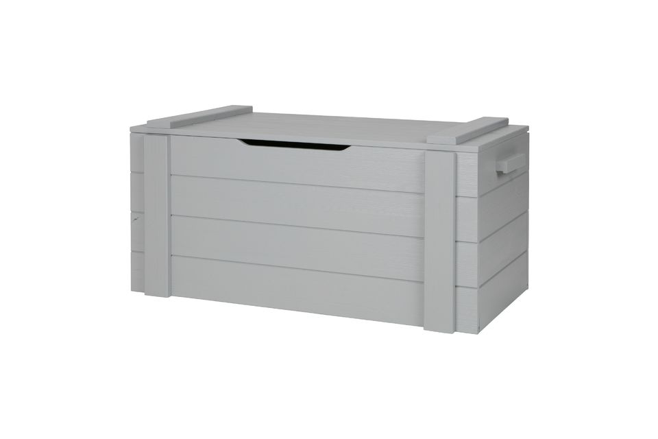 Contenitore in legno grigio chiaro Dennis - 3