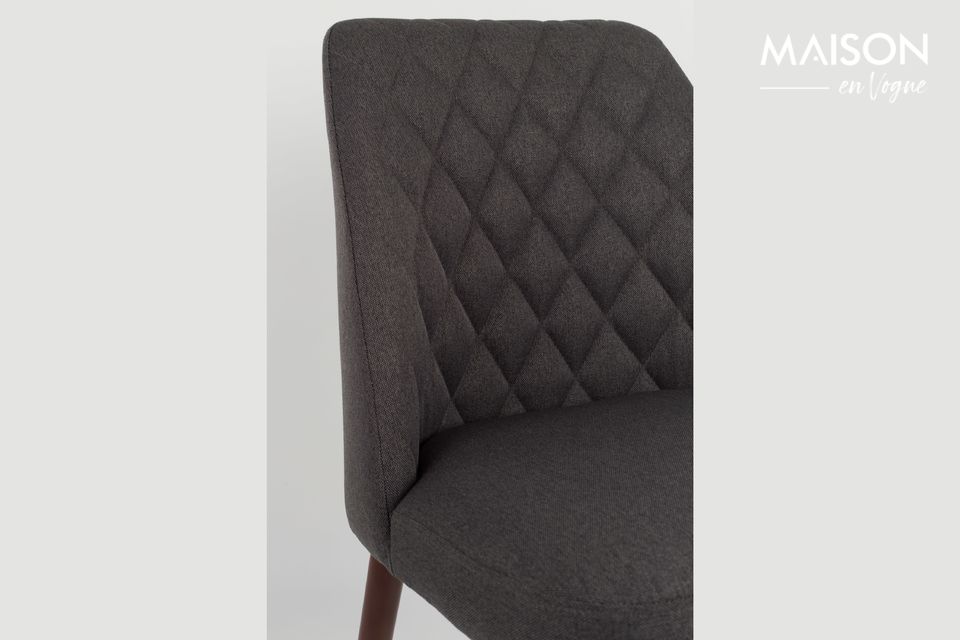 La sedia Conway grigio scuro è una sedia architettonicamente classica con quattro gambe in legno di