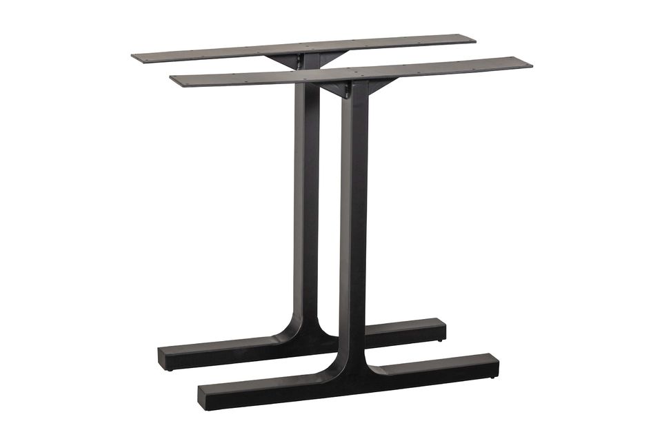 Coppia di gambe per tavolo 72x10x79 in metallo nero Tablo Woood - 79cm