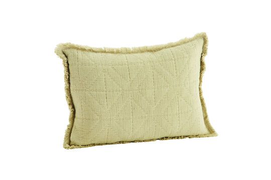 Copricuscino in cotone verde Quilt