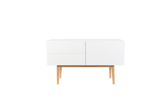 Credenza alta di legno con 1 anta e 2 cassetti