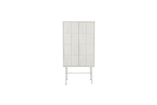 Credenza alta in legno bianco sporco Funk Foto ritagliata