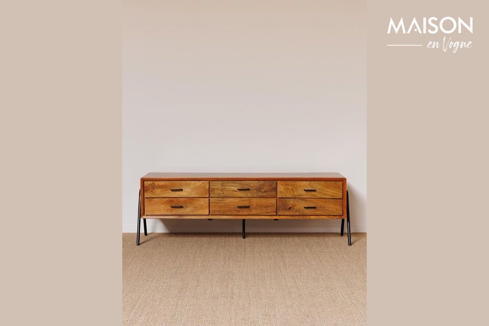 Credenza bassa Chapman in legno scuro Chehoma
