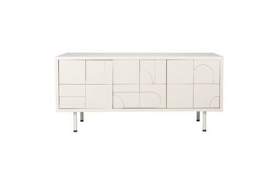 Credenza bassa in legno bianco sporco Funk Foto ritagliata