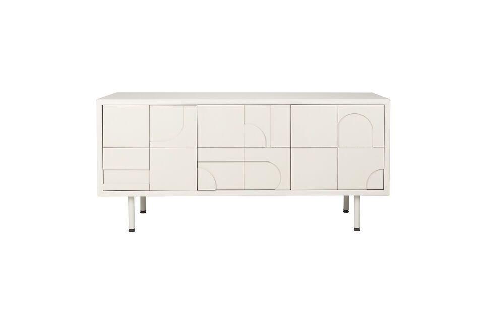 Credenza bassa in legno bianco sporco Funk White Label