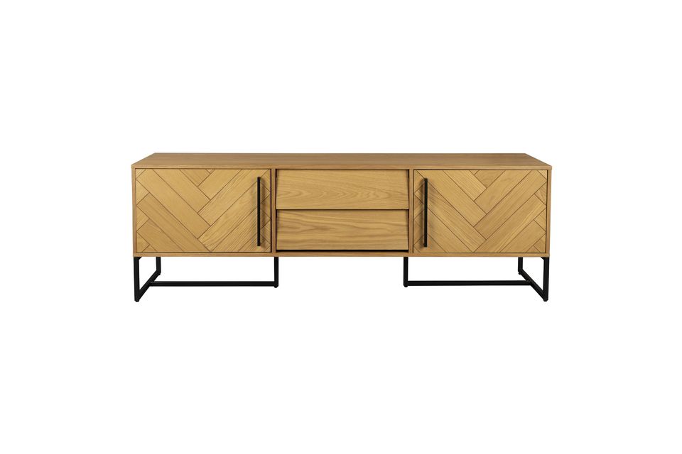 Credenza bassa in legno di rovere Class Dutch Bone