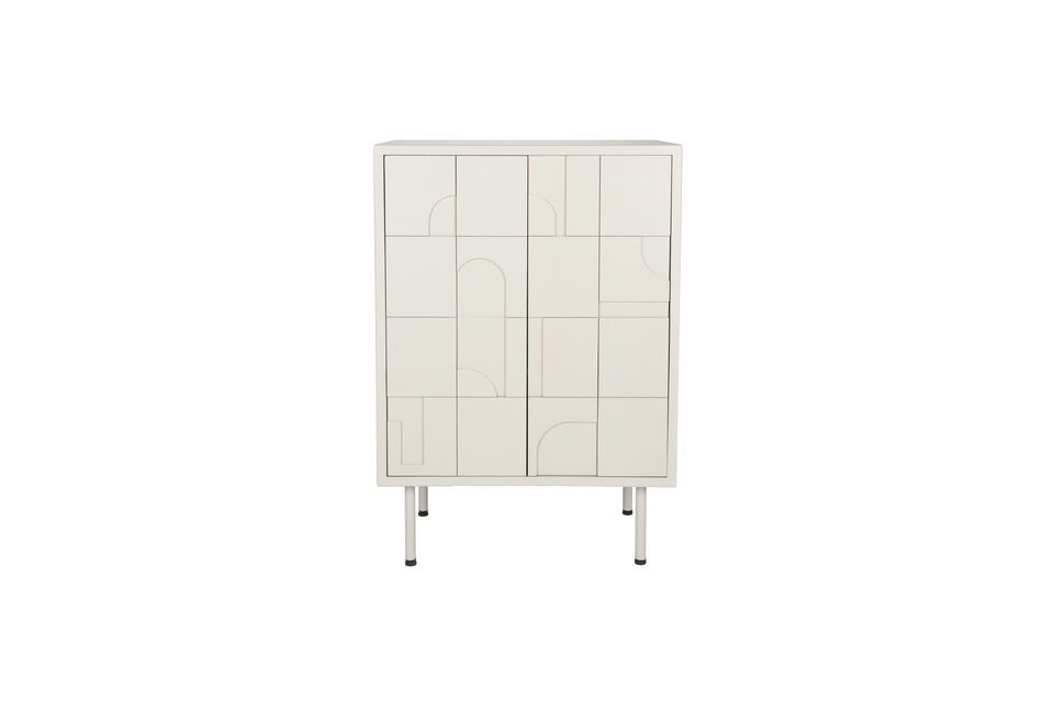 Credenza in legno grigio Funk White Label
