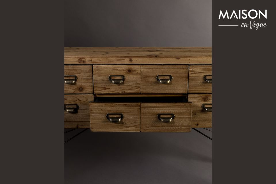 Credenza Sei con cassetti in legno - 8