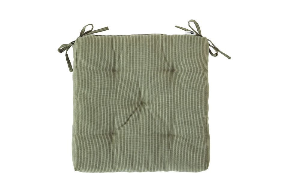 Cuscino per sedia in cotone verde e grigio Faza Madam Stoltz