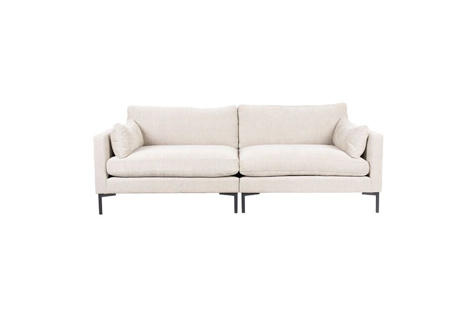 Divano 3 posti in tessuto crema Summer Zuiver