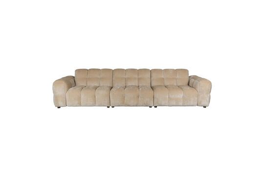 Divano 4 posti in tessuto beige Hackman