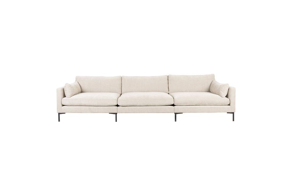 Divano 4 posti in tessuto crema Summer Zuiver