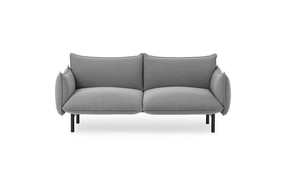 Questo divano a 2 posti in tessuto grigio Ark è comodo e moderno