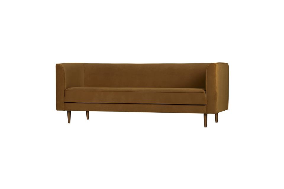 Il divano Studio a 3 posti in velluto color cannella è del marchio olandese VTwonen