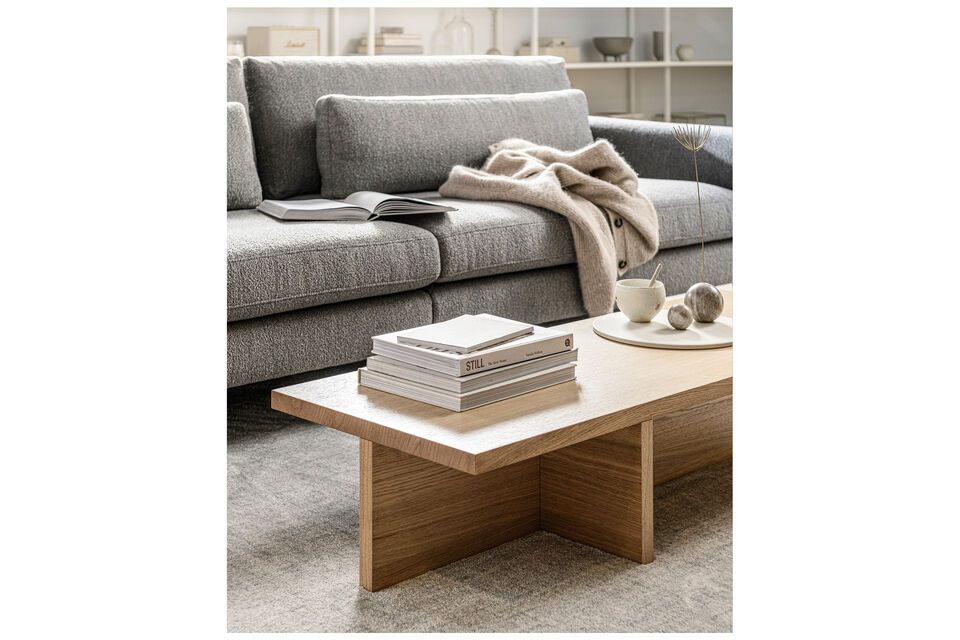 Il divano a 4 posti in tessuto Hang grigio chiaro di VTwonen è comodo e moderno