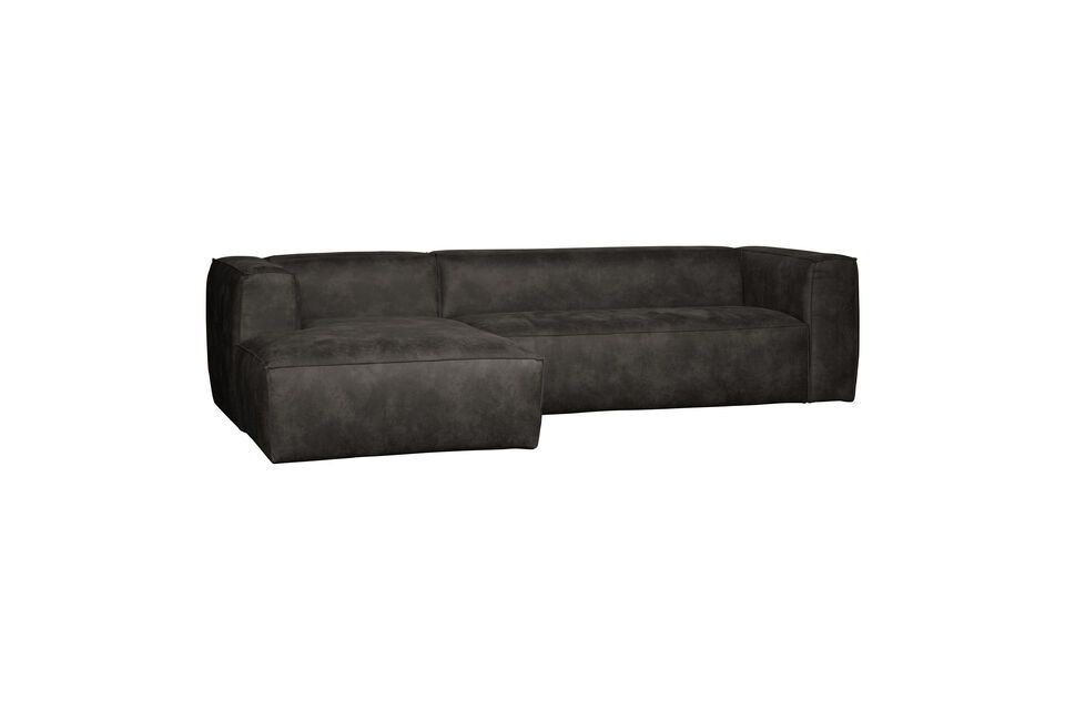 Questo divano angolare in pelle riciclata è il mobile perfetto per aggiungere un tocco di stile