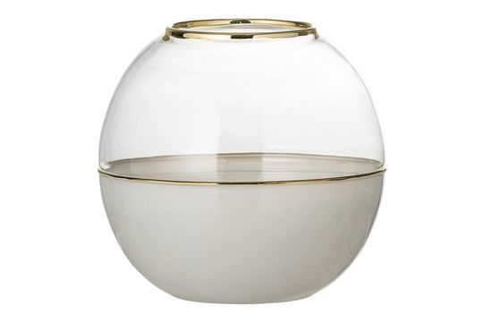 Dome Vaso in vetro bianco