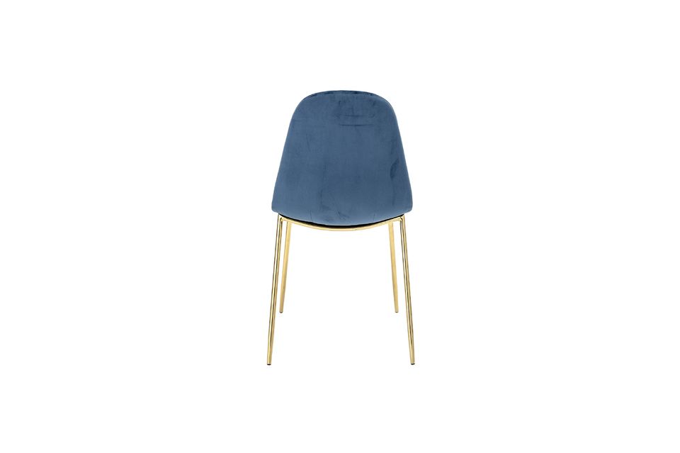 Trend di lusso per questa sedia con gambe in metallo finitura oro e con il duo schienale/seduta in