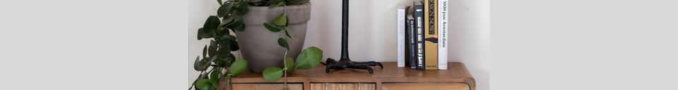Materiali prima di tutto Falcon Lampada da tavolo nera