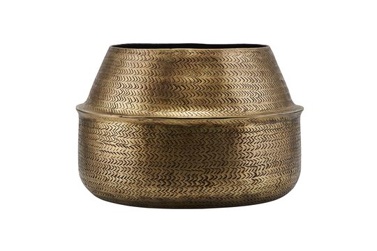 Fioriera in alluminio con finitura in ottone Rattan Foto ritagliata